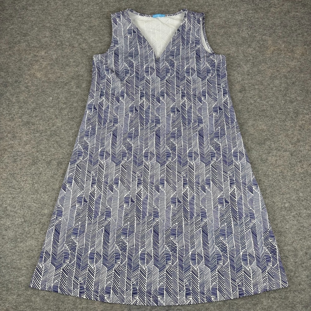 J McLaughlin Ellison Dress Catalina Cloth Geometric Blue Womens Small S
